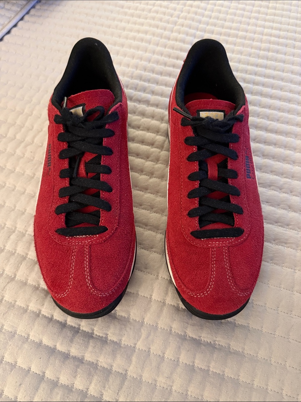 Puma Easy Riders red suede sneakers